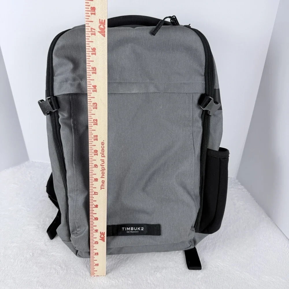 Timbuk2 Gray Black Laptop Backpack Padded Travel Work Commuter Bag